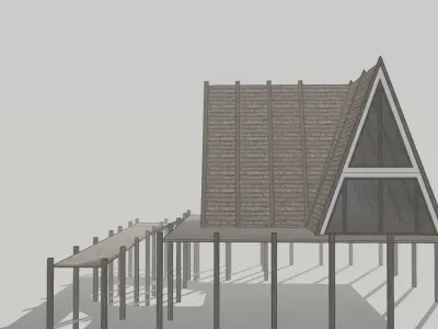 Cabin house v2 3D model