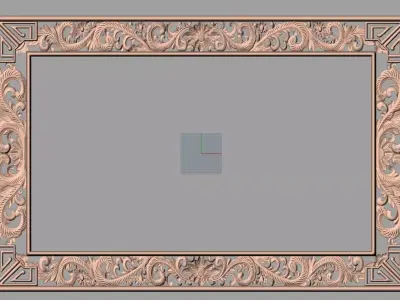 Photo frame 3D relief models STL Files used for CNC Router E980 3D model