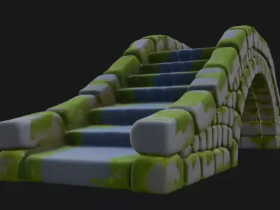 Forest Bridge 3d Model 3D model