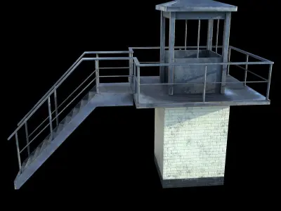 Prison Tower Low-poly 3D model