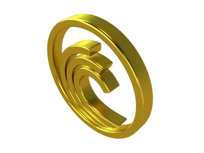 BitTorrent Coin v1 005 Low-poly 3D model