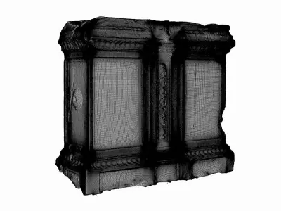 Tombstone roman tomb Low-poly 3D model