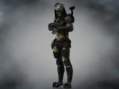 Predator Wolf Low-poly 3D model