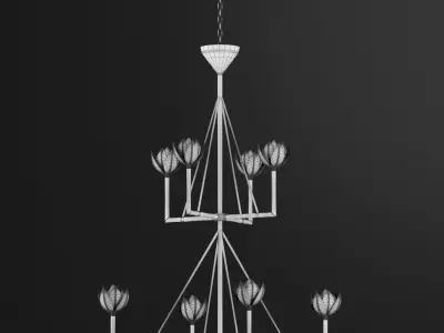 Alberto Large Two-Tier Chandelier 3D model