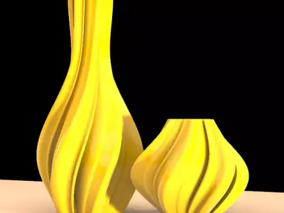 modern vases 3D model purchase
