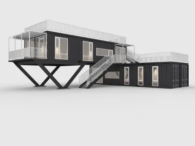 Collection Container House 3D Model Pack