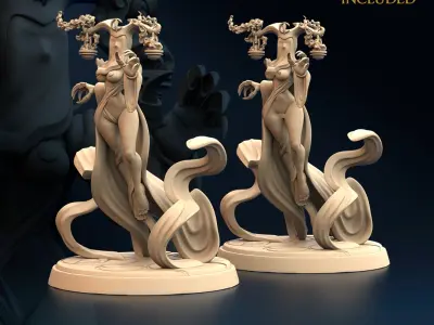 Veil Seer Nude and Normal Set x4 3D print model