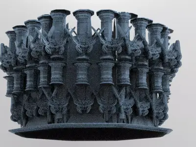 Dark Celtic Gods Ring 1 3D model