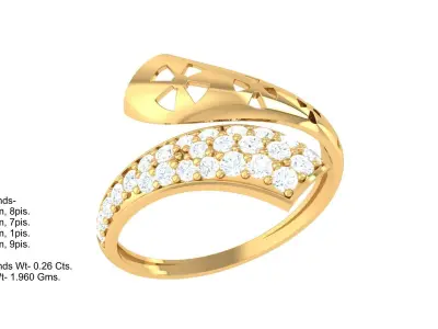 Women Ring  Render 3dm STL OBJ FBX Details 3D print model 291