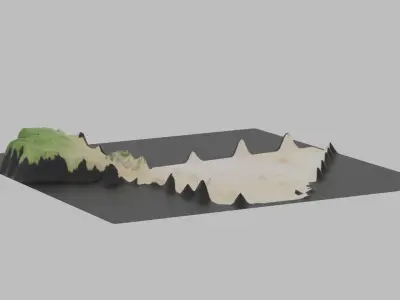 Mali Map Country Low-poly 3D model