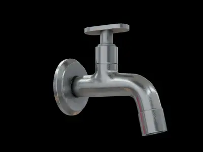 Compression Tap Low-poly 3D model