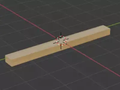 Traversina piece of wood with line Free 3D model