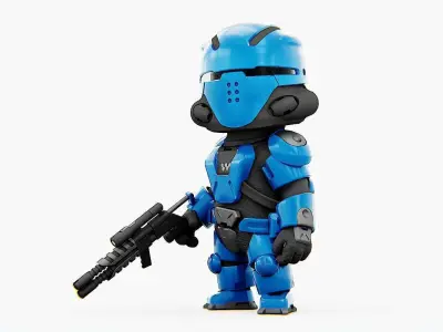 TOON TROOPER UV-500  RIGGED 3D model