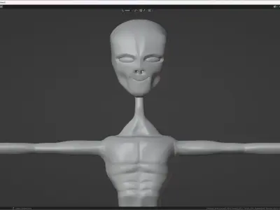 Alien full Rigged Faceshapes 3D model