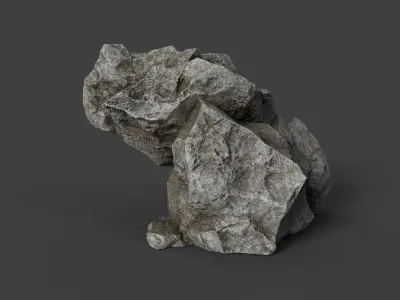 Rock 6-1 Low-poly 3D model