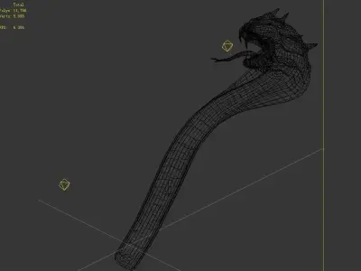 Magic Palace - Religion - Stone Snake 02 3D model
