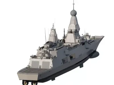 INDIAN NAVY MULTI ROLE DISTROYER 3D model