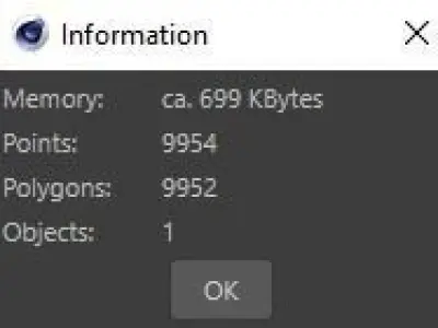High poly message box mockup 3D model