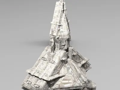 Ra Has Returned Sci-Fi City Tower 6  3D model