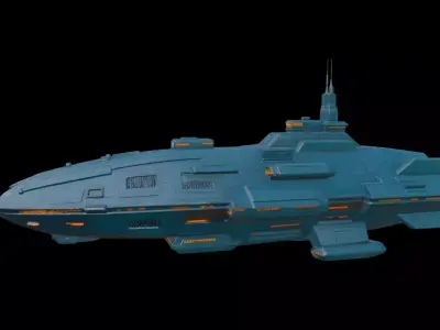 Sci-Fi Spaceship 3D model shop