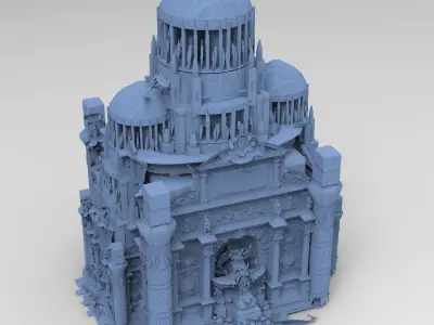 Art Deco New York Baroque building Designs 3D model