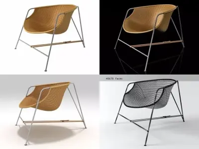 Coqueta lounge chair 3D model