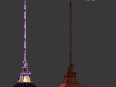 Technical lamp 3D model