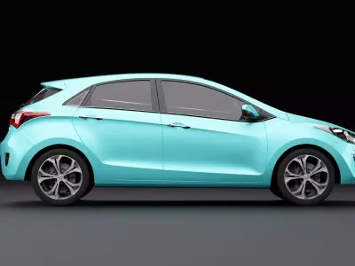 Hyundai i30 Metallic Light Blue  3D model