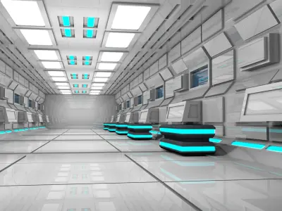 Sci Fi Interior 3D model 10