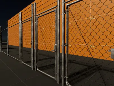 Modular Fences Low-poly 3D model