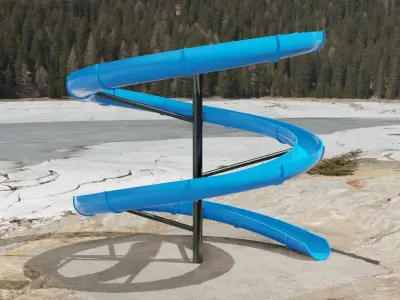 Water Slide 3D model Low-poly 3D model get
