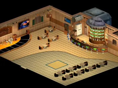 Future World - Bar 06 3D model