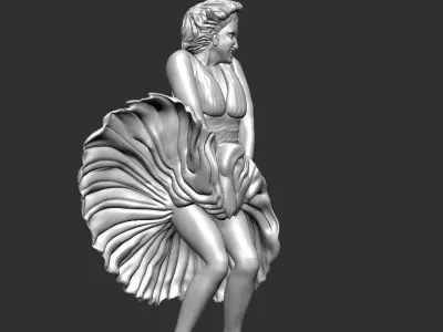 marilyn monroe statue  3D print model