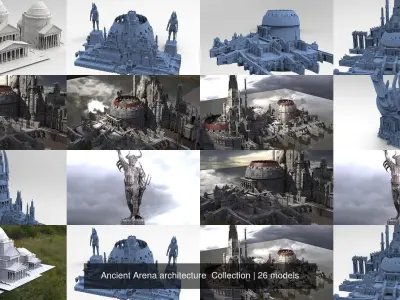 Ancient Arena architecture  Collection 3D Model Pack