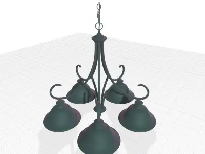 Ehmann Light Shaded Classic -Traditional Chandelier Low-poly 3D model