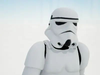 Stormtrooper rigged Low-poly 3D model