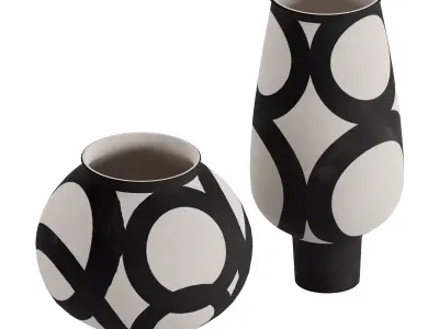 Tabletop Decorative Ceramic Vase 3D model