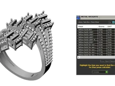 Jewelry ring 173 3D print model