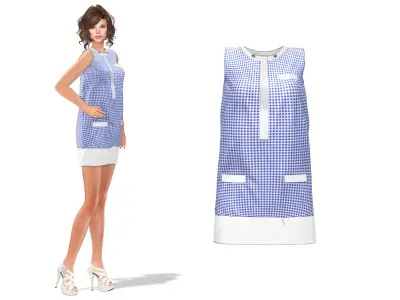 Tunic Dress Low-poly 3D model