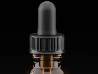 Tincture Bottle Mock Up With Studio Lighting  Just add Label 3D model
