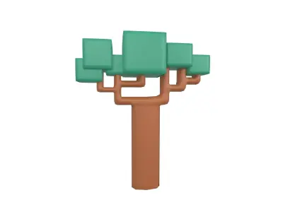 Cartoon Tree v11 003 Low-poly 3D model