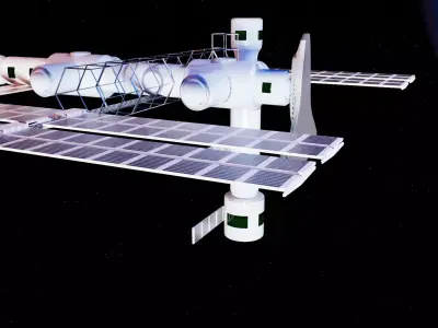 Space Station Satellite 3D model