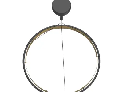Perforated Single LED Chandelier 3D model