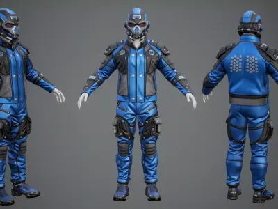 Sci Fi Clothing Pack 02 Low-poly 3D model