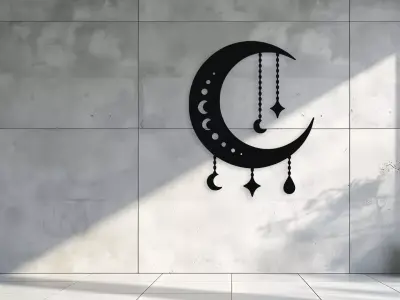 Cats on Window Sill Wall Decor 3D model