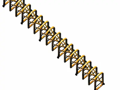 TURTLE BARRIER -Mass Barrier Low-poly 3D model