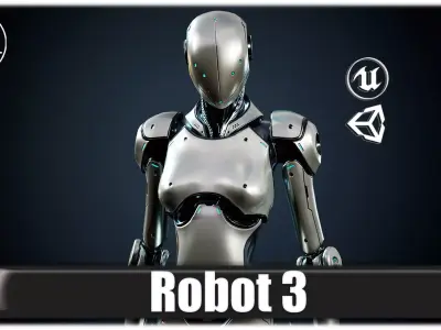 Robot 3 Low-poly 3D model purchase
