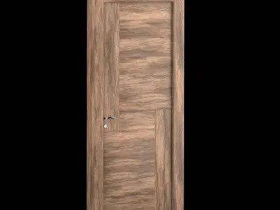 Interior-exterior Wooden Door 3D model shop