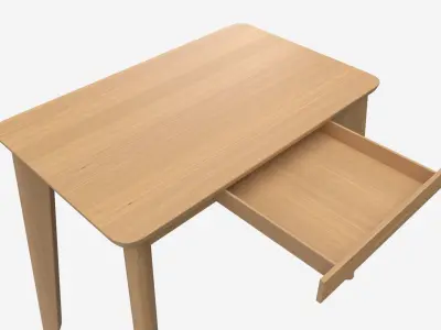 Home Office Workbench Desk with Drawer 3D model