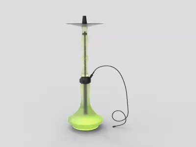 Hookah with light Low-poly 3D model